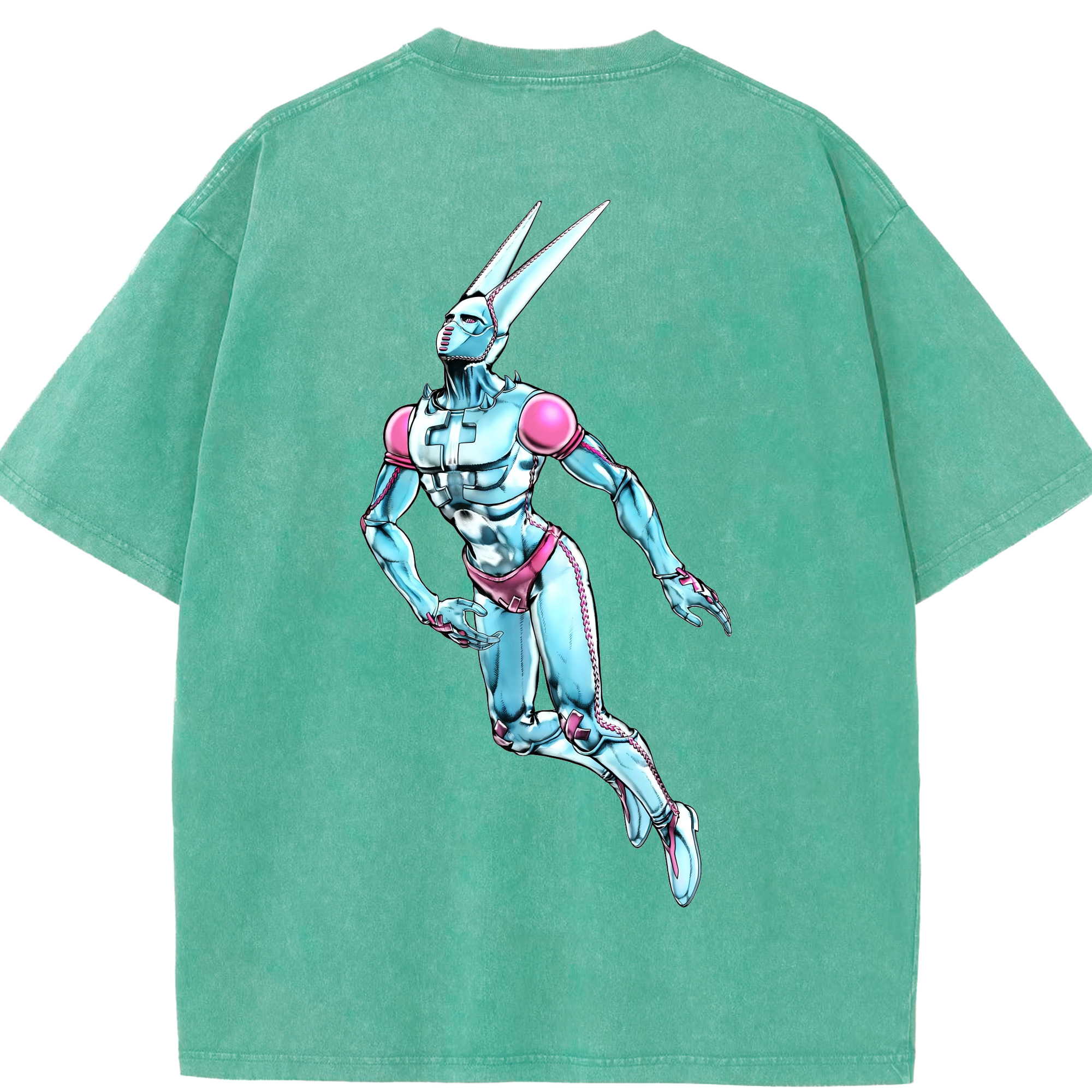 （画像用） ジョジョの奇妙な冒険 JoJo's Bizarre Adventure 綿100% ヴィンテージ風 半袖Tシャツ（背面プリント）